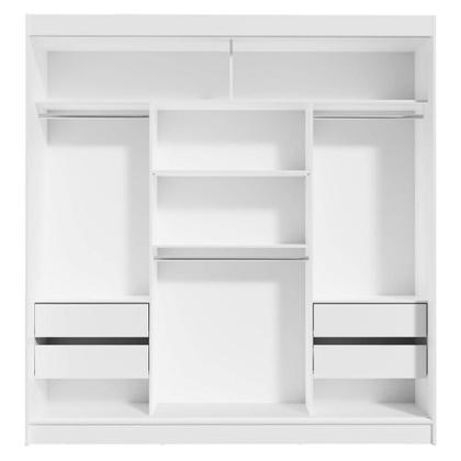 Imagem de Guarda-Roupa Casal Madesa Reno 3 Portas de Correr com Espelho