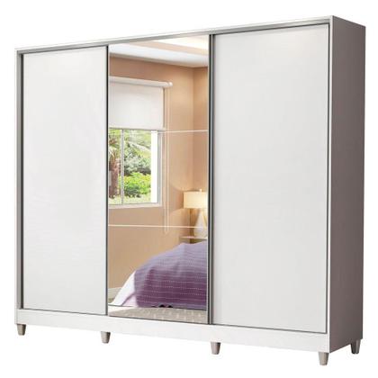 Imagem de Guarda Roupa Casal Madesa Royale 100% MDF 3 Portas de Correr com Espelho com Pés