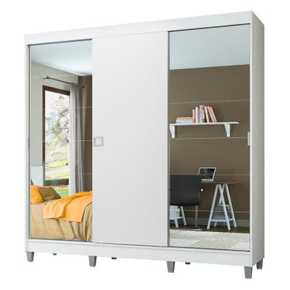 Imagem de Guarda-Roupa Casal Madesa Veneza 3 Portas de Correr 2 Portas com Espelho com Pés