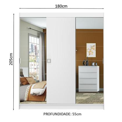 Guarda-Roupa Casal Madesa Veneza 3 Portas de Correr 2 Portas com