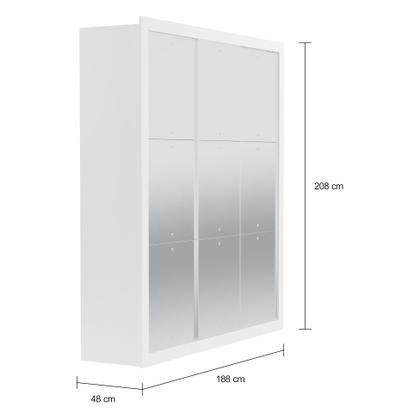 Guarda-Roupa Casal Manu Gold 3 PT 4 GV Branco - Mobly Imagem de Guarda-Roupa Casal Manu Gold 3 PT 4 GV Branco
