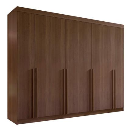 Imagem de Guarda-Roupa Casal MDF 8 Portas Império Marrom/Castanho