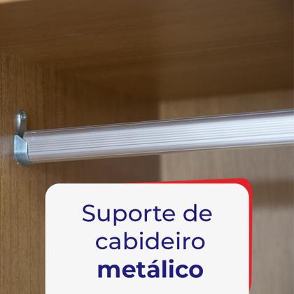 Imagem de Guarda Roupa Casal MDF Espelhado 3 Portas 6 Gavetas Qatar