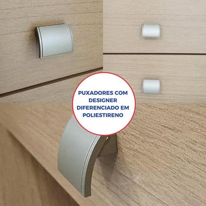 Imagem de Guarda Roupa Casal MDF Espelhado 3 Portas 6 Gavetas Qatar