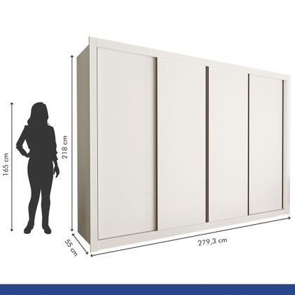 Imagem de Guarda Roupa Casal Milano 4 Portas 4 Gavetas Minastex