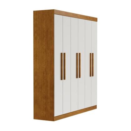 Imagem de Guarda-Roupa Casal Miranda 6 PT Imbuia e Off White