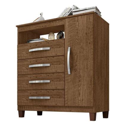 Imagem de Guarda Roupa Casal Modena Com Espelho 6 Portas Cômoda Sapateira Cannes E Armário Multiuso Recife Malbec - Incorplac