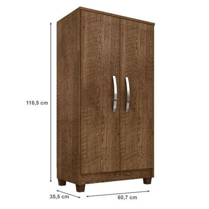 Imagem de Guarda Roupa Casal Modena Com Espelho 6 Portas Cômoda Sapateira Cannes E Armário Multiuso Recife Malbec - Incorplac