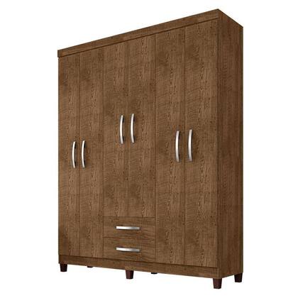 Imagem de Guarda Roupa Casal Módena e Cômoda Sapateira Cannes Malbec - Incorplac