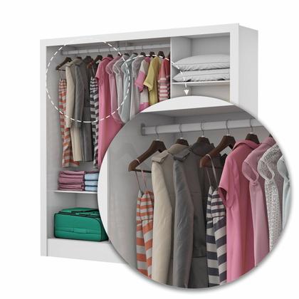 Imagem de Guarda-roupa Casal Modulado 4 Portas com Cama Santiago 3 Portas 5 Gavetas