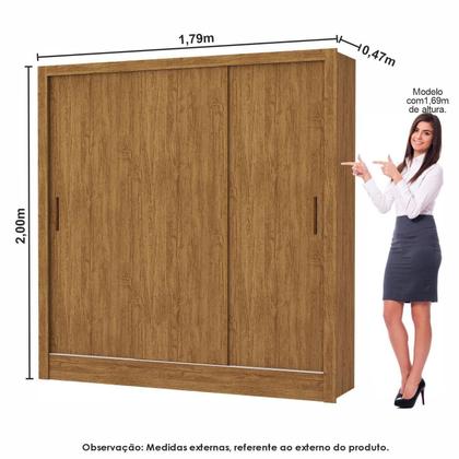 Imagem de Guarda-roupa Casal Modulado 4 Portas com Cama Santiago 3 Portas 5 Gavetas