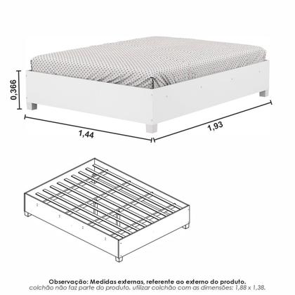 Imagem de Guarda-roupa Casal Modulado 4 Portas com Cama Santiago 3 Portas Plus 5 Gavetas com Espelho