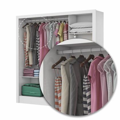 Imagem de Guarda-Roupa Casal Modulado 5 Portas Santiago 3 Portas Premium 5 Gaveta com Espelho