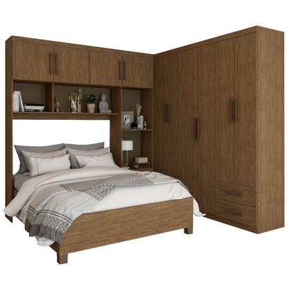 Imagem de Guarda-Roupa Casal Modulado com Cama Paradise 10  Portas 6gavetasfreijó - Panorama Móveis