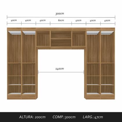 Imagem de Guarda Roupa Casal Modulado Rubia Boreal - Móveis Arapongas