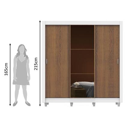 Imagem de Guarda Roupa Casal Mônaco 3 Portas com Espelho Madesa