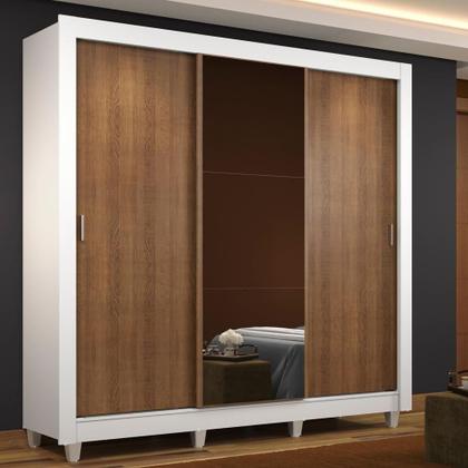 Imagem de Guarda Roupa Casal Mônaco 3 Portas com Espelho Madesa