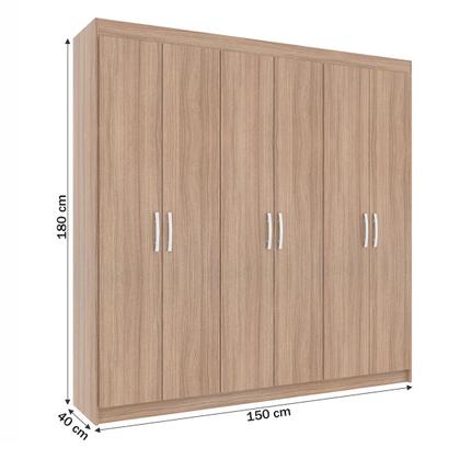 Imagem de Guarda-Roupa Casal Montreal 6 Portas 2 Gavetas