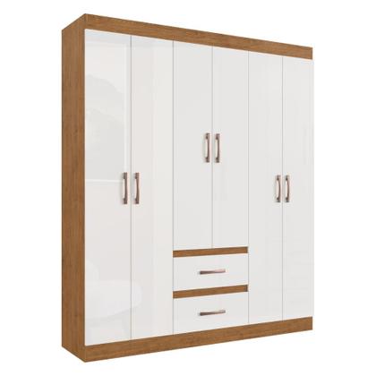 Imagem de Guarda Roupa Casal Multimóveis 6 Portas e 2 Gavetas CR35210 MDF MDP