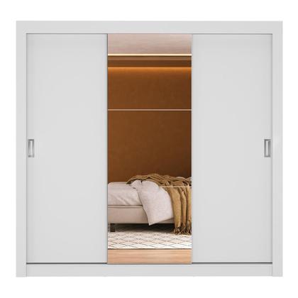 Imagem de Guarda-Roupa Casal Multimóveis Barcelona 3 Portas de Correr com Espelho CR35402