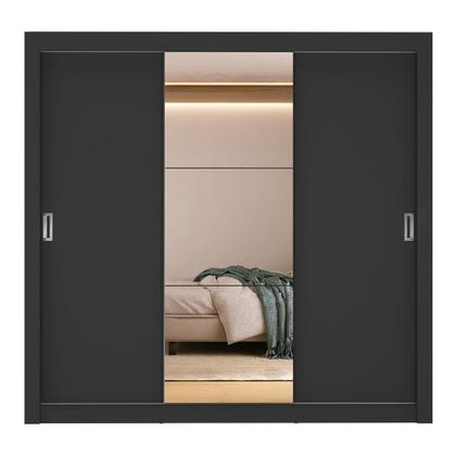 Imagem de Guarda-Roupa Casal Multimóveis Barcelona 3 Portas de Correr com Espelho CR35402