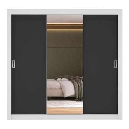Imagem de Guarda-Roupa Casal Multimóveis Barcelona 3 Portas de Correr com Espelho CR35402