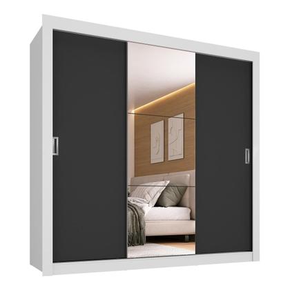 Imagem de Guarda-Roupa Casal Multimóveis Barcelona 3 Portas de Correr com Espelho CR35402