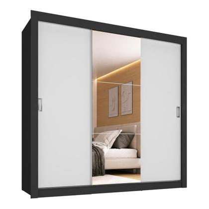 Imagem de Guarda-Roupa Casal Multimóveis Barcelona 3 Portas de Correr com Espelho CR35402