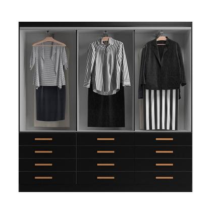 Imagem de Guarda-Roupa Casal New Monaco 6 PT 12 GV Preto