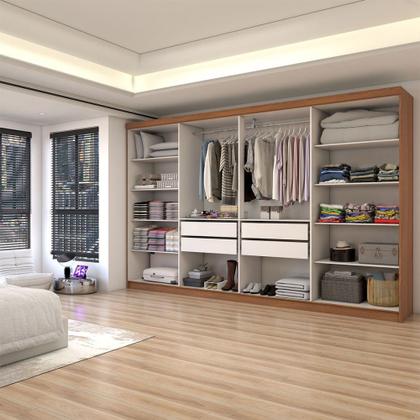 Imagem de Guarda-Roupa Casal Odisseia 8 Portas 4 Gavetas Cinamomo/Off White - Panorama Móveis
