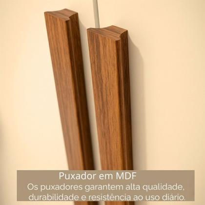 Imagem de Guarda-Roupa Casal Odisseia 8 Portas 4 Gavetas com Espelho Cinamomo/Off White - Panorama Móveis