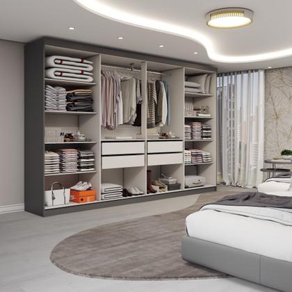 Imagem de Guarda-Roupa Casal Odisseia 8 Portas 4 Gavetas Onix - Panorama Móveis