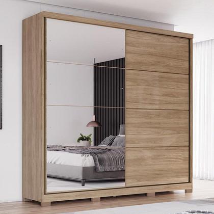 Guarda Roupa Casal Orleans Portas 2 Deslizantes Jequitibá Brilho