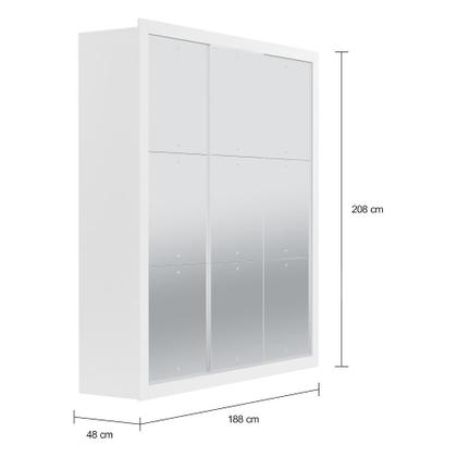 Guarda-Roupa Casal Paola Gold 3 PT 4 GV Branco - Mobly Imagem de Guarda-Roupa Casal Paola Gold 3 PT 4 GV Branco