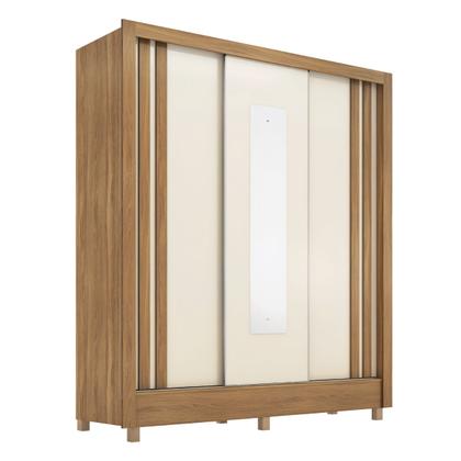 Imagem de Guarda Roupa Casal Ravel Amêndola Flex com Espelho