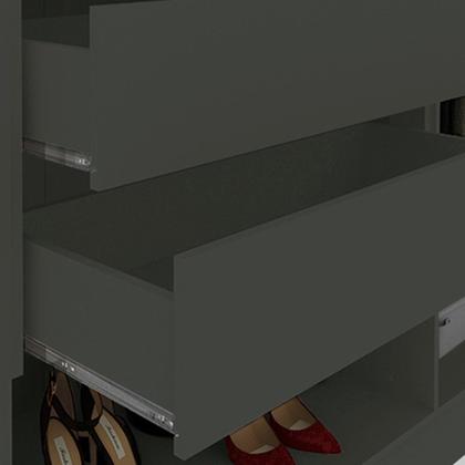 Imagem de Guarda Roupa Casal Ripado 6 Portas 4 Gavetas com Espelho Absolut New 100% MDF