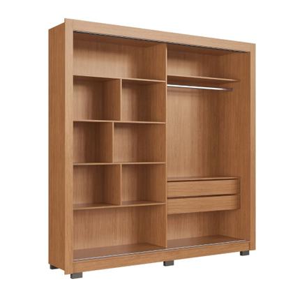 Imagem de Guarda Roupa Casal Ripado com Espelho 2 Portas de Correr com Pés Tokyo Faimec