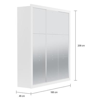 Guarda-Roupa Casal Sabrina Gold 3 PT 4 GV Branco - Mobly Imagem de Guarda-Roupa Casal Sabrina Gold 3 PT 4 GV Branco