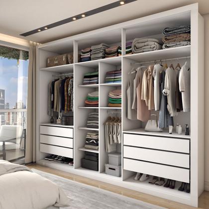 Imagem de Guarda-Roupa Casal Severo 6 Portas 6 Gavetas Branco - Panorama Móveis