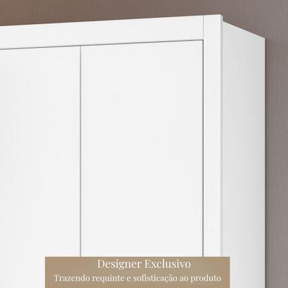 Imagem de Guarda-Roupa Casal Severo 6 Portas 6 Gavetas com Espelho Branco - Panorama Móveis