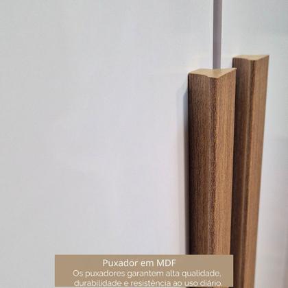 Imagem de Guarda-Roupa Casal Severo 6 Portas 6 Gavetas com Espelho Branco - Panorama Móveis