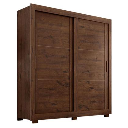 Imagem de Guarda Roupa Casal Titanium 2 portas com Cômoda Sapateira Versátil 4 gavetas Jacarandá Fosco-Zanzini