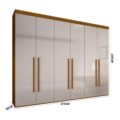 Guarda-Roupa Casal Triunfo 6 PT Imbuia e Off White - Mobly Imagem de Guarda-Roupa Casal Triunfo 6 PT Imbuia e Off White