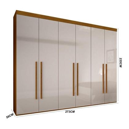 Imagem de Guarda-Roupa Casal Triunfo 6 PT Imbuia e Off White