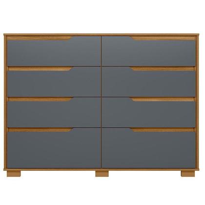 Imagem de Guarda Roupa Casal Valença com Espelho e Cômoda Georgia Freijó Cinza  Moval