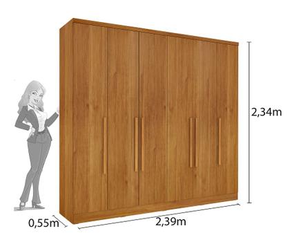 Imagem de Guarda Roupa Casal Veneza 6 Portas 4 Gavetas Tcil