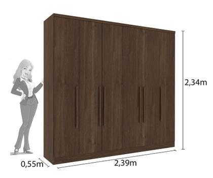 Imagem de Guarda Roupa Casal Veneza 6 Portas 4 Gavetas Tcil