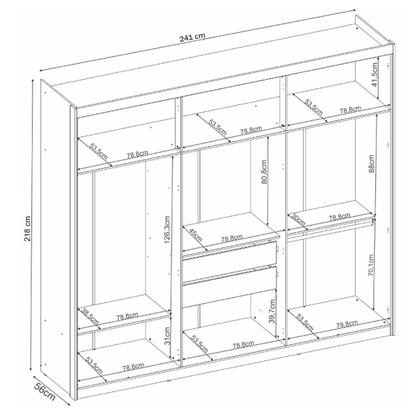 Guarda-Roupa Casal Venice 6 Portas 4 Gavetas 100% Mdf Cinamon/Off