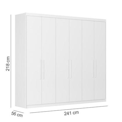 Imagem de Guarda Roupa Casal Venice 62780 Branco Brilho - Demóbile