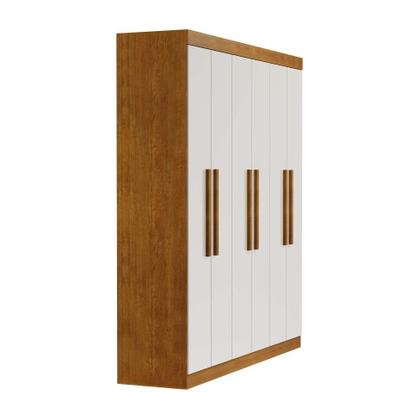 Guarda-Roupa Casal Ventura 6 PT Imbuia e Off White - Mobly Imagem de Guarda-Roupa Casal Ventura 6 PT Imbuia e Off White